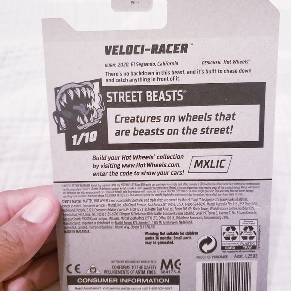 Hot Wheels Street Beasts Veloci-Racer. NWT. - Picture 6 of 6